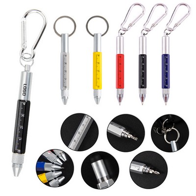 Metal Multifunction Tool Ballpoint Pen With Key Chain