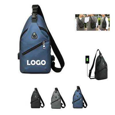 Cross Body Backpack With USB Charging Port