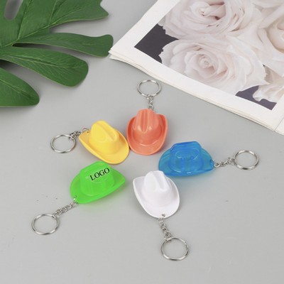 Compact Portable Cartoon ABS Plastic Cowboy Hat Opener Keychain