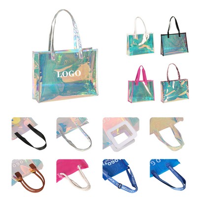 PVC Transparent Tote Bag With Handle
