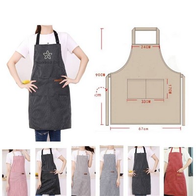 Kitchen Cooking Aprons with 2 Pockets for Men Women