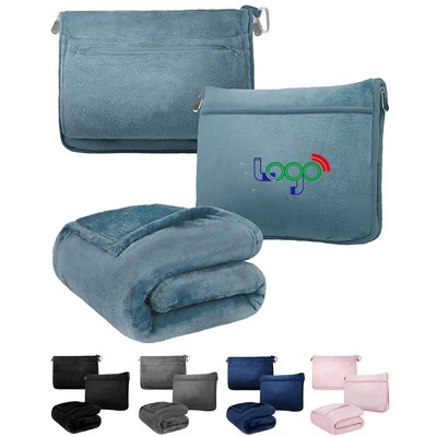 2-in-1 Flannel Travel Blanket