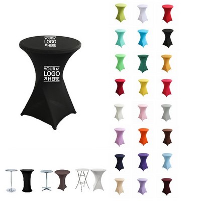 24" x 43" Spandex Cocktail Table Cover-250GSM Stretch Fabric