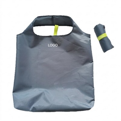 Eco-Friendly 210D Oxford Portable Shopping Tote Foldable Elastic Bandage Storage Bag Lightweight