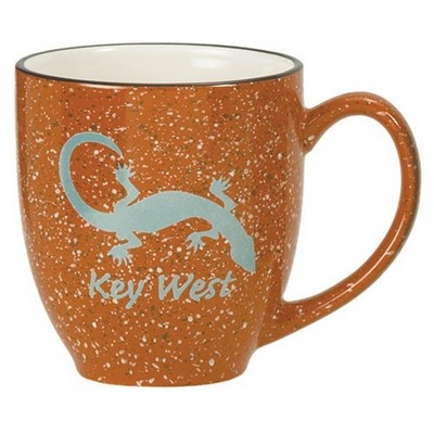 16 Oz. Terra Cotta Out/White In Speckled Bistro Mug