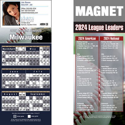 Milwaukee Pro Baseball Schedule Magnet (3 1/2"x8 1/2")