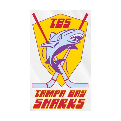 Clear Polyester Decal | Custom | Square Corner | Permanent Adhesive Back | 355 to 505 Sq In