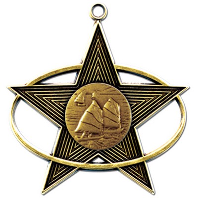 Stock All-Star 3" Medal- Sailing