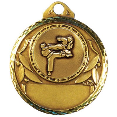 Stock Diamond Struck 2" Medal- Karate