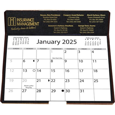 Foil Stamped Easel Back Calendar (6¼"x6 3/8")