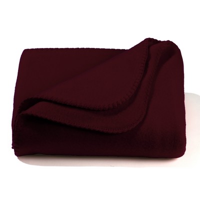 Maroon Red Value Fleece Blanket