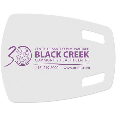 Flexible Cutting Board, FDA approved .045 clear plastic, Scoop Design (10" x 12.875") Spot Color