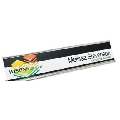 Full Color Sign w/Metal Flush Wall Mount (2"x10")