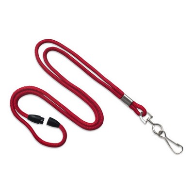 1/8" Breakaway Blank Lanyard w/Swivel Hook (Red)