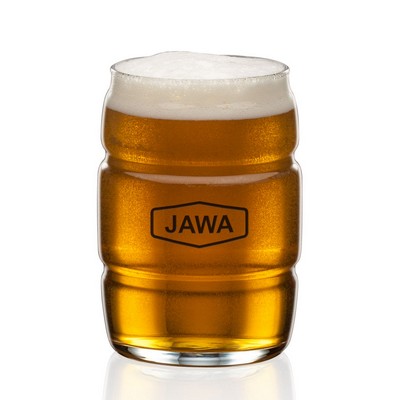 Barrel Beer Glass - 16oz - Imprinted