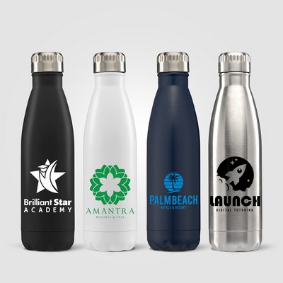 Ibiza - 16 oz. Double-Wall Stainless Bottle - Silkscreen
