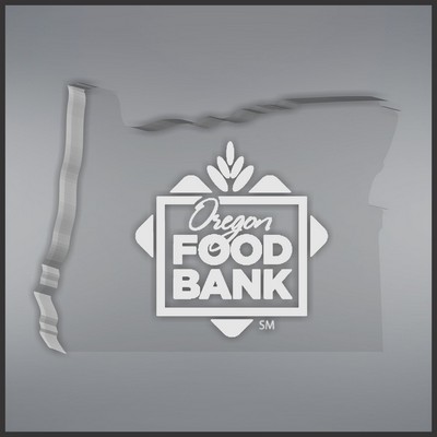 5.00" Oregon Shape Paperweight in Clear, Laser Engraved