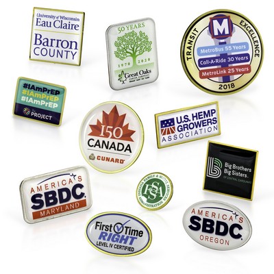 Digital Print Lapel Pin (1")