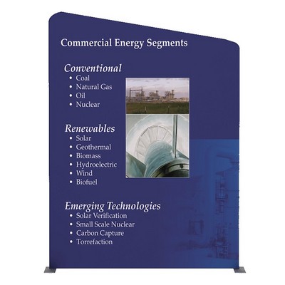 WaveLine® Angled Media Panel w/Frame & Double Sided Graphics (79"x107")