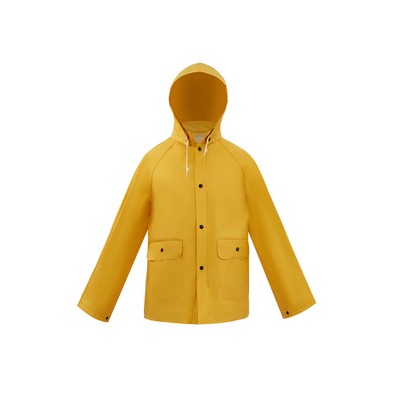 Medium Weight Rain Suit, Yellow, 0.25mm, Detachable Hood