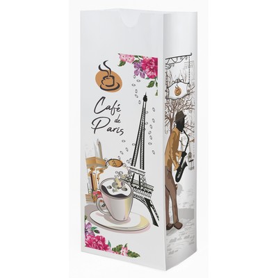 Long SOS 4# Full Color White Paper Bag (5" x 12" x 3.125")