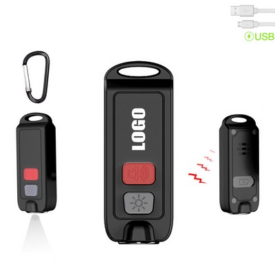 Rechargeable Safety Alarm w/Flashlight