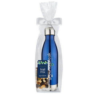 17 Oz. Dual Wall Vacuum Sealed Water Bottle Gift Set - Energy Trail Mix