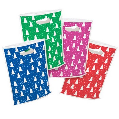 Bold Christmas Trees Seasonal Predesigned Plastic Bag (12" x 15")