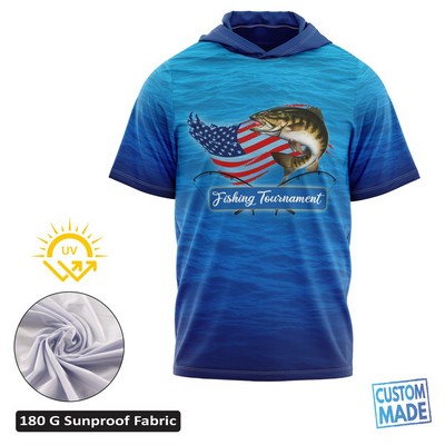 Unisex & Kids' Sublimation SolarProtec Performance Short Sleeve Hooded T-Sh