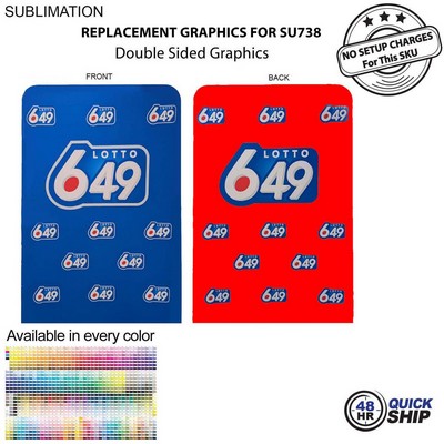 48 Hr Quick Ship - Replacement Full Color Graphics Double Sided for 5'W x 90"H EuroFit Banner