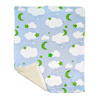 SilkTouch Front/Sherpa Back Hemmed (30"x40") Blanket Dye Sublimated - Domestically Decorated