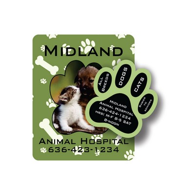 Picture Frame Magnet-4"x5" with Paw Cut Out-20Mil-Full Color. Low Minimums