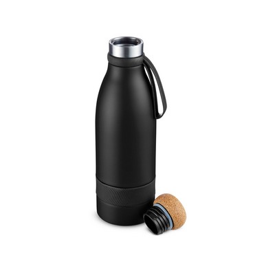 19 oz. Double Wall Vacuum Insulated Bottle With Cork Lid