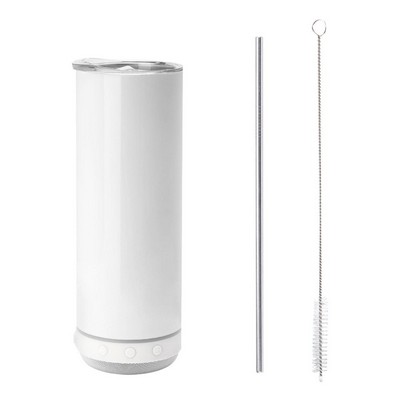 Double Wall Insulated Beverage Holder with Speaker