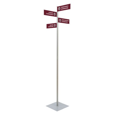 Wayfinding Rectangle Sign Post Kit (4 Signs)
