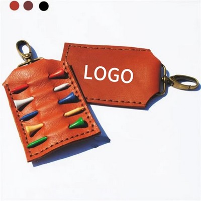 Leather Golf TEE Bag(With 5pcs tee)