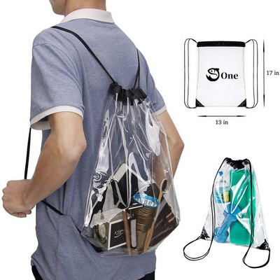 PVC Clear Drawstring Backpack