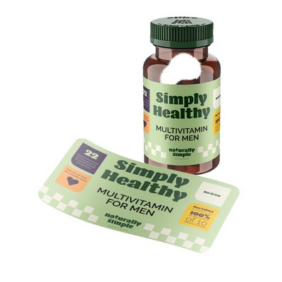 Custom Clear Removable Vinyl Indoor Label w/Back Adhesive (0 to 5 Square Inches)