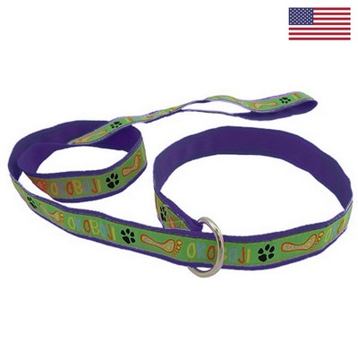 3/4" X 72" Woven Slip Leash w/ Nickel-plated D-Ring - "Elite" Weave