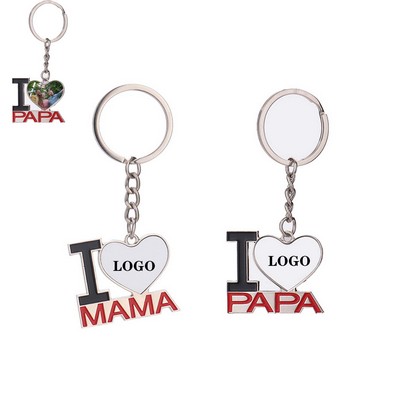 Love Mama And Papa Keychain