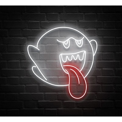 Ghost Mario Boo Neon Sign