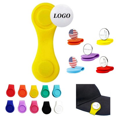 Silicone Magnetic Hat Clip with Custom Metal Ball Marker Sets