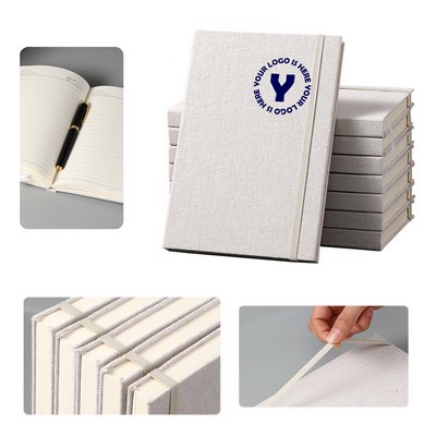 Linen Fabric Tied A5 Notepad