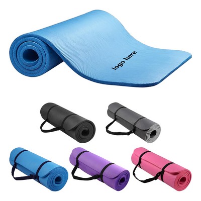 Nitrile Rubber Yoga Mat w/Carrying Strap