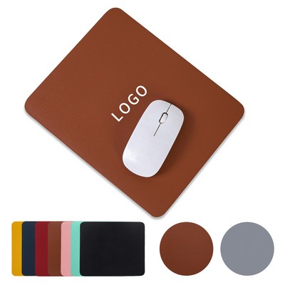 Square Double-Sided Leather Solid Color Mouse Pad