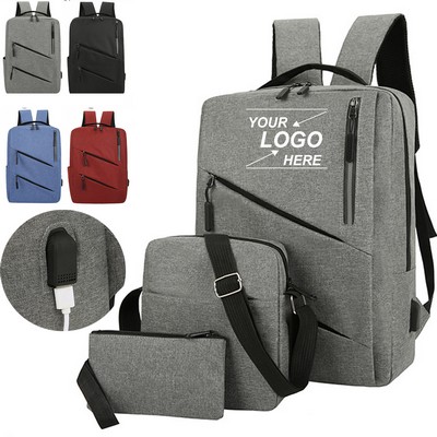 Business Laptop Backpack Set 3-in-1
