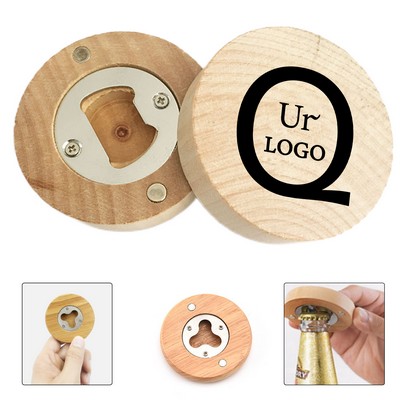 Wooden Refrigerator Sticker Bottle Opener