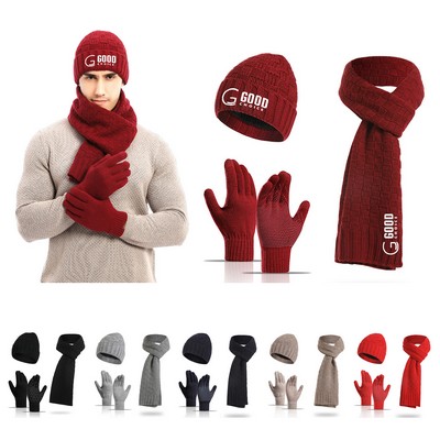 Dulex Winter Beanie/Scarf/Gloves Set