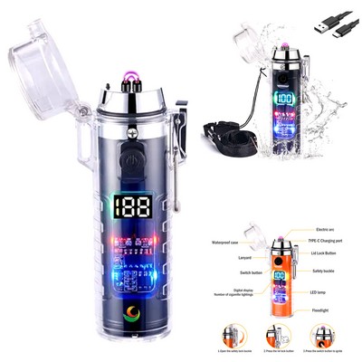Transparent Shell Flameless Rechargeable Double Arc Lighter