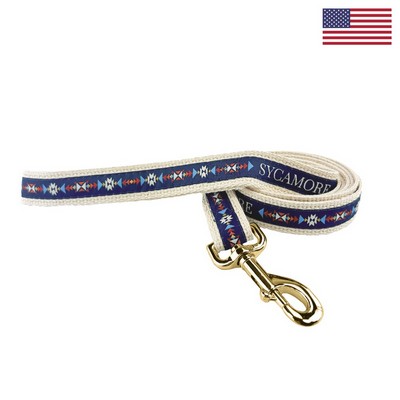 1" X 48" Woven Cotton Pet Leash w/ Gold-Colored Hardware - "Elite" Weave
